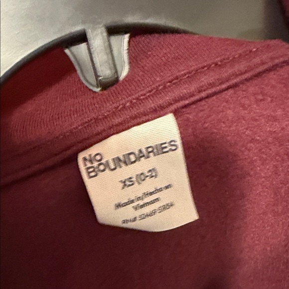 ADD ON ITEM💕No Boundaries Maroon Half-Zip Sweatshirt - Picture 3 of 3